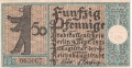 German Grossnotgeld Berlin - 50 Pfennig,  9. 9.1921